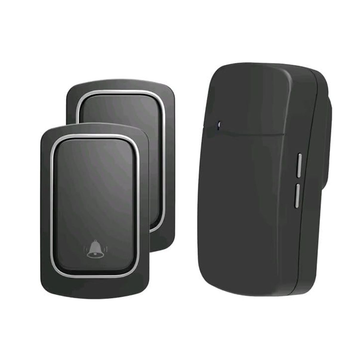 GENERICO - Timbre inalámbrico plug&play auto-energizado 2 exteriores, 1 interior