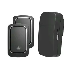 GENERICO - Timbre inalámbrico plug&play auto-energizado 2 exteriores, 1 interior