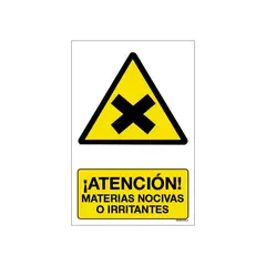 MAU PRINT - Señaletica Atencion materias nocivas o irritantes 20x30