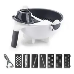 GENERICO - Cortador De Verduras Multifunción 9 En 1 Con Escurridor