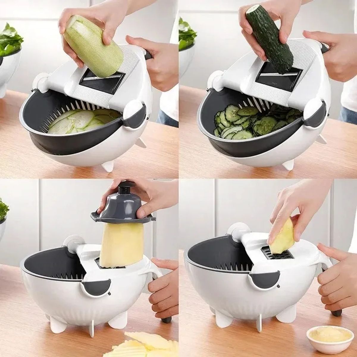 GENERICO - Cortador De Verduras Multifunción 9 En 1 Con Escurridor