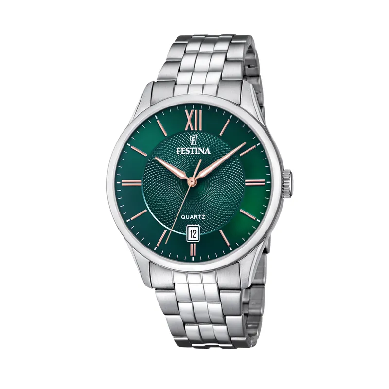 FESTINA - Reloj F20425/7 Festina Verde Hombre Acero Clasico