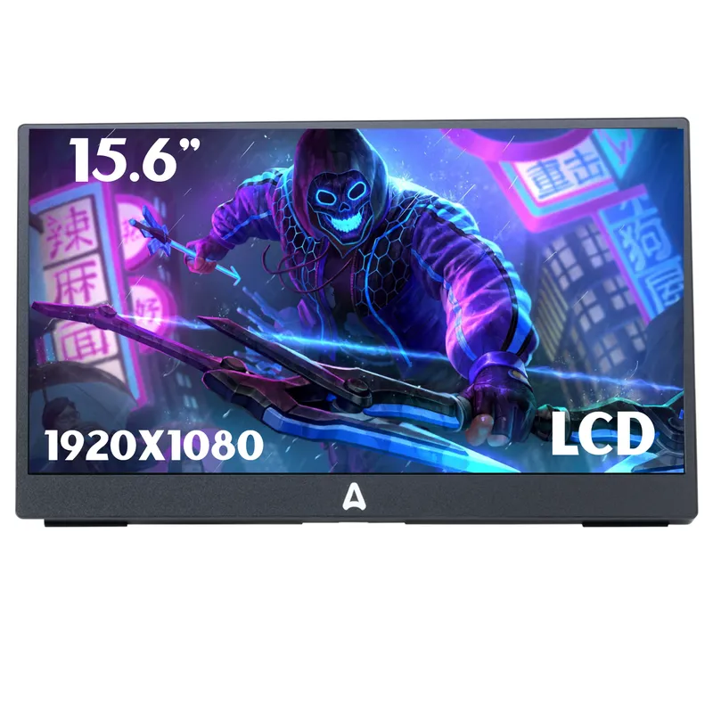 AUDIOTEK - Monitor Gamer Portátil 15.6  Full Hd Parlantes Lcd 60 Hz