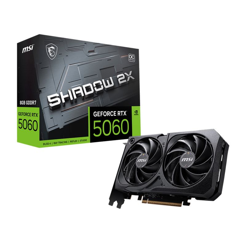 MSI - Tarjeta de video GeForce RTX 5060 8G SHADOW 2X OC