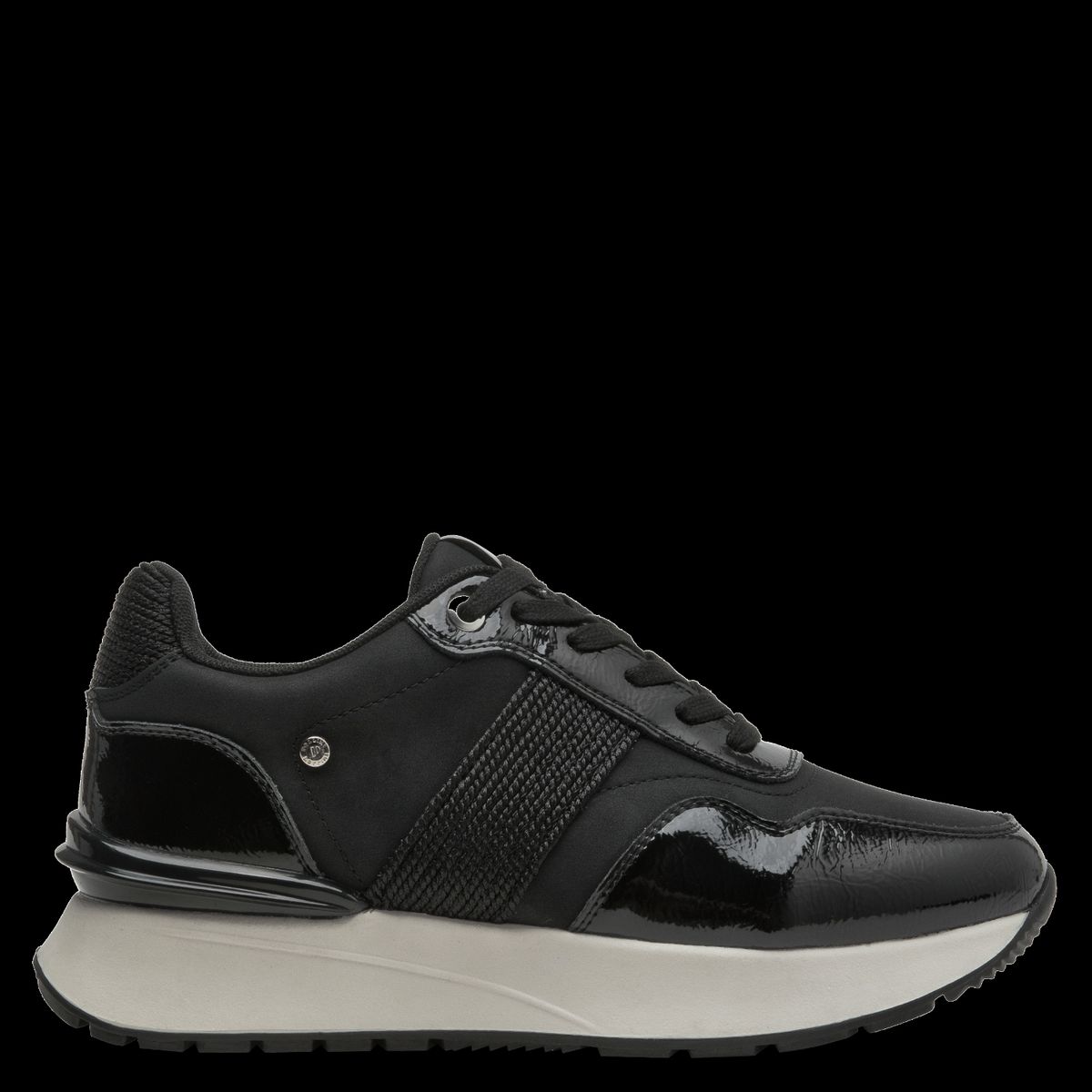 POLLINI - Zapatilla Mujer Deportivo Negro Pollini