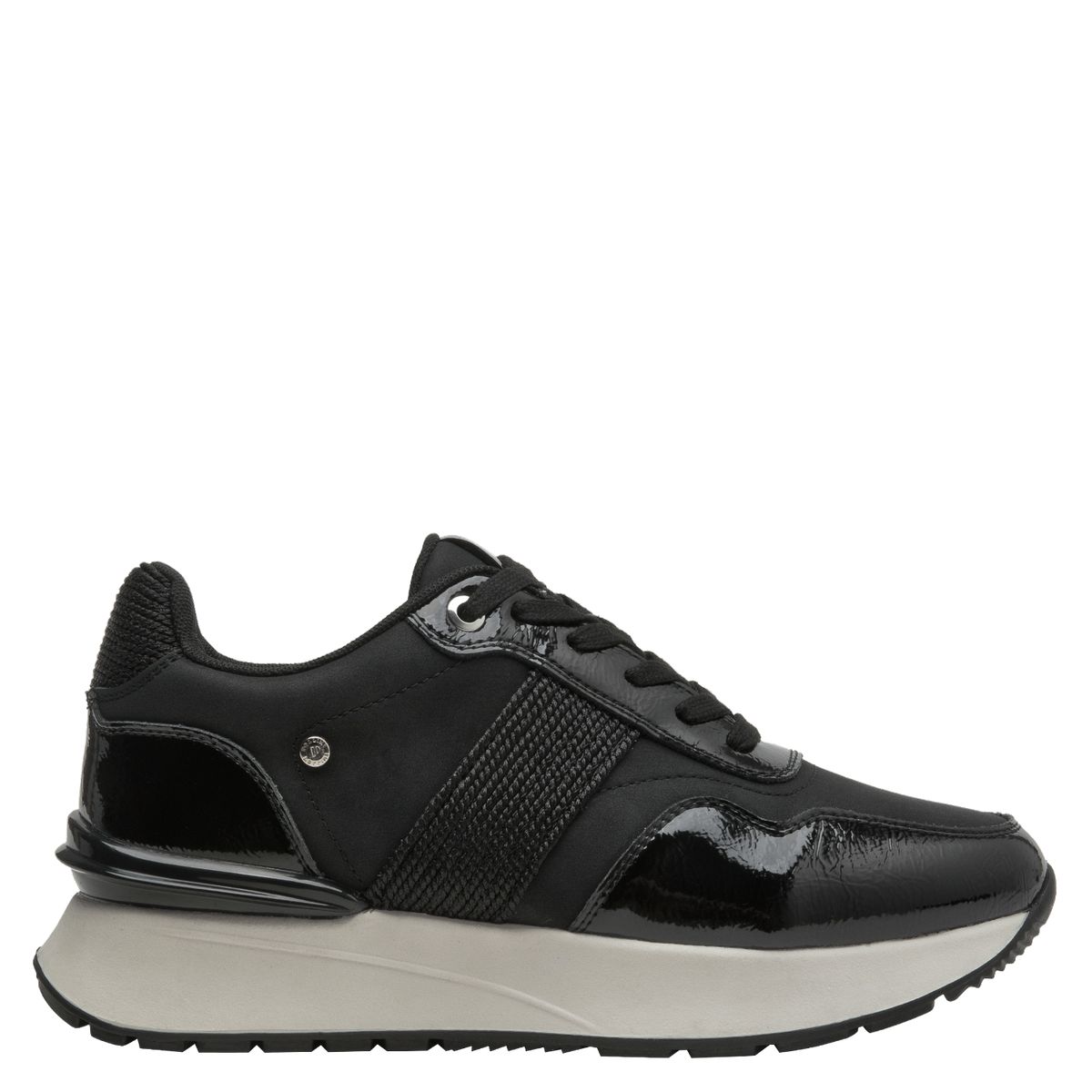 POLLINI - Zapatilla Mujer Deportivo Negro Pollini