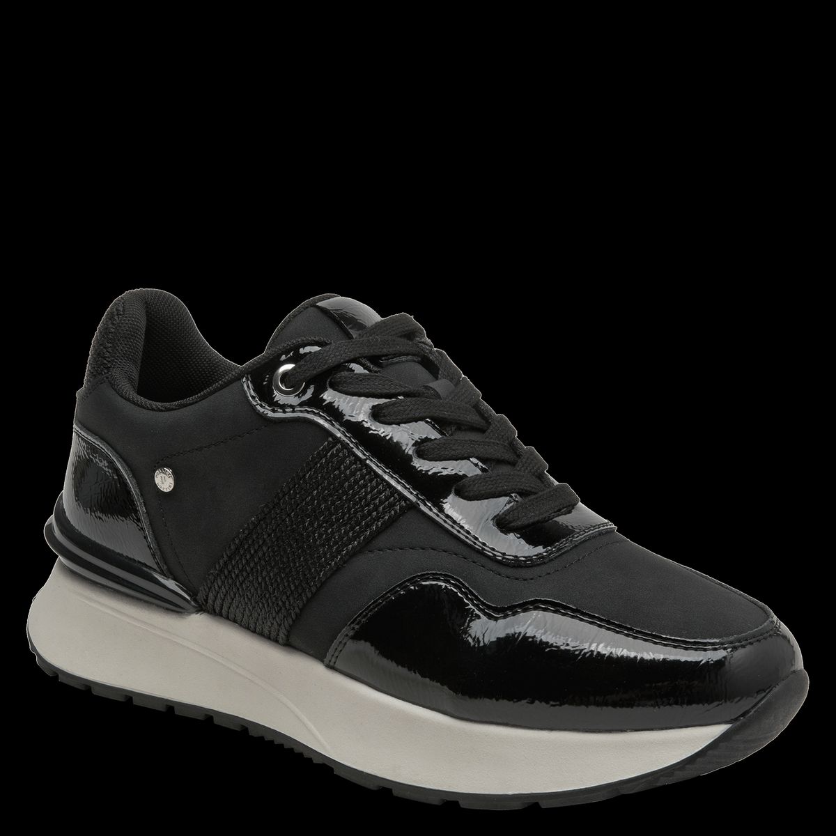 POLLINI - Zapatilla Mujer Deportivo Negro Pollini