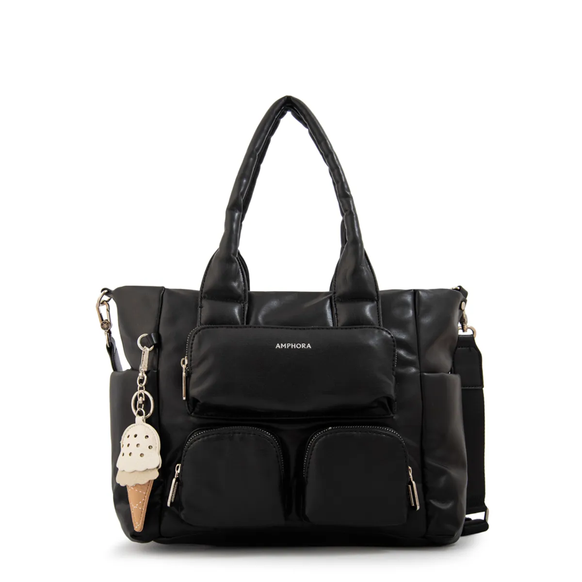 AMPHORA - Cartera tote gelatto grande negro