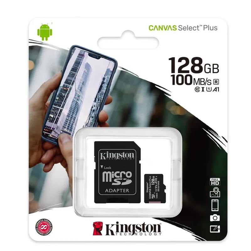 KINGSTON - Micro Sd Kingston Select Pls 100r C10 128gb - Negro