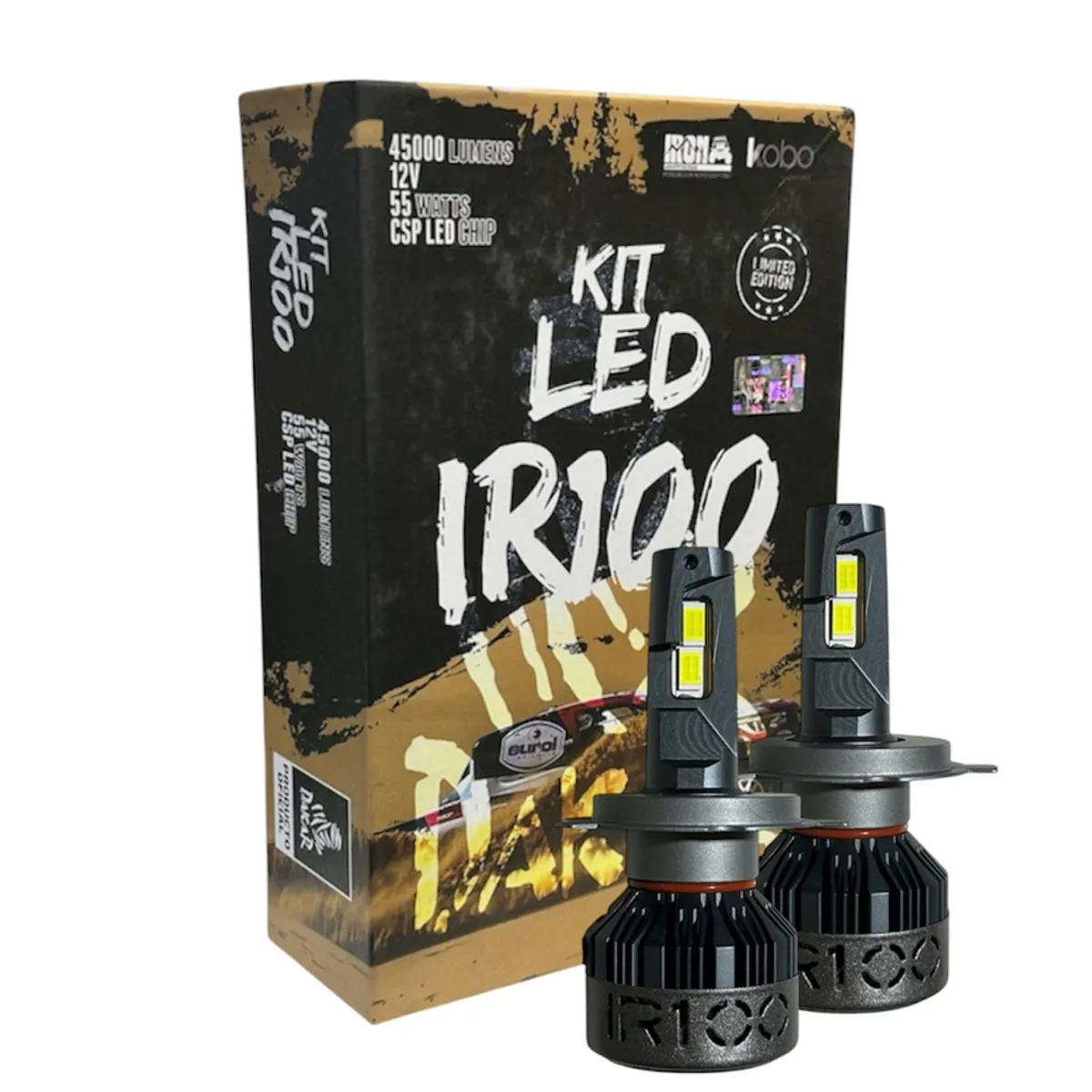 Kit Ampolletas Turbo Led Canbus H4 45000lm Dakar Ir100, marca KOBO - Foto Principal