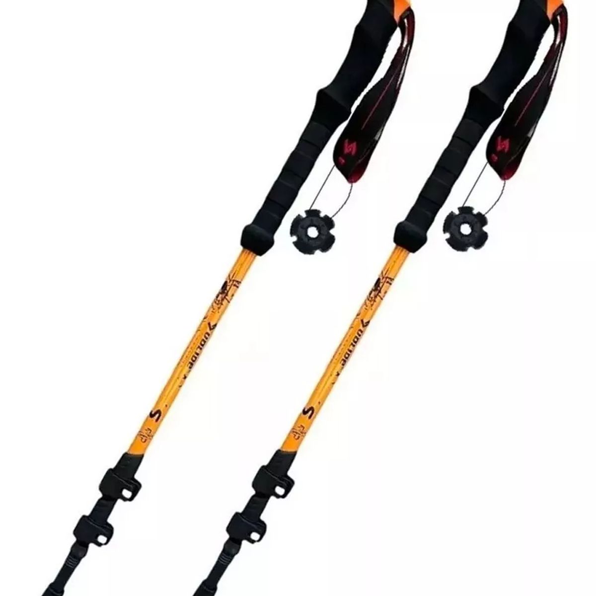 NO LOGO - 2 Bastón Trekking Senderismo Camping 3 Tramos Duralumin