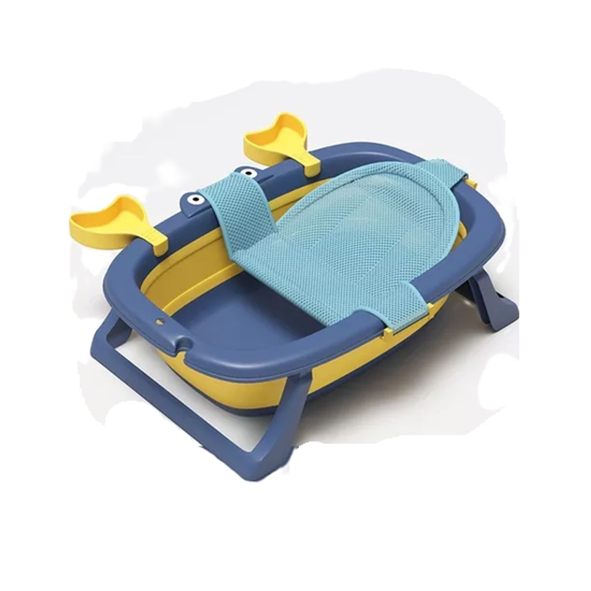GENERICO - Tina cangrejo plegable con malla reforzada color azul