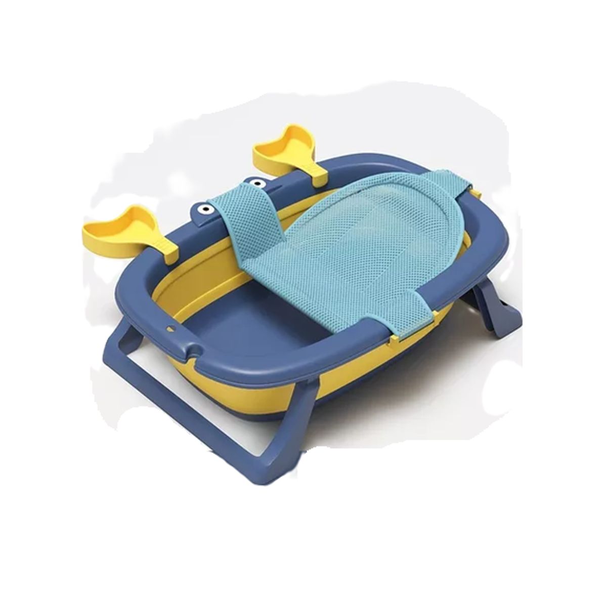 GENERICO - Tina cangrejo plegable con malla reforzada color azul