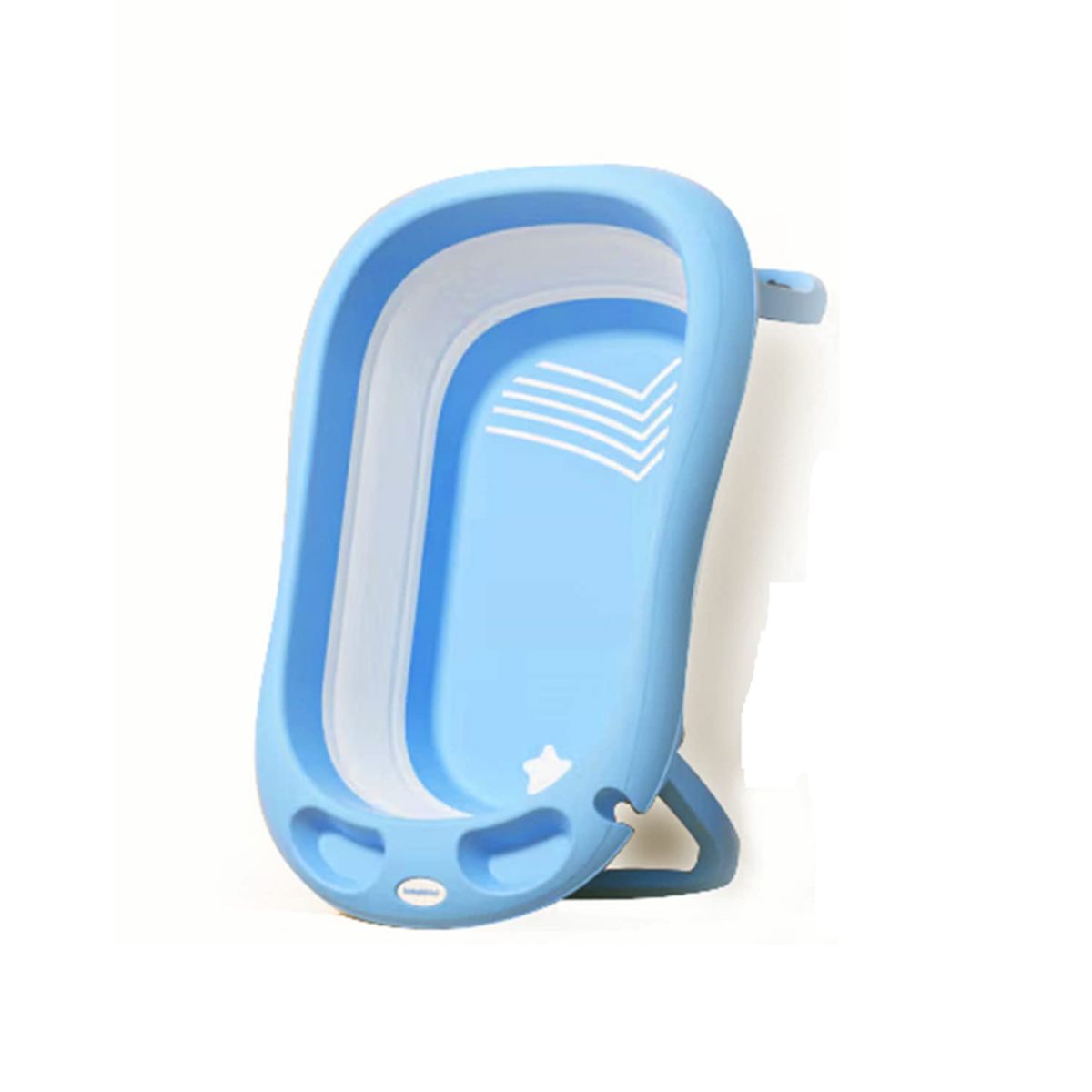 GENERICO - Bañera plegable bebé con termómetro y accesorios color azul