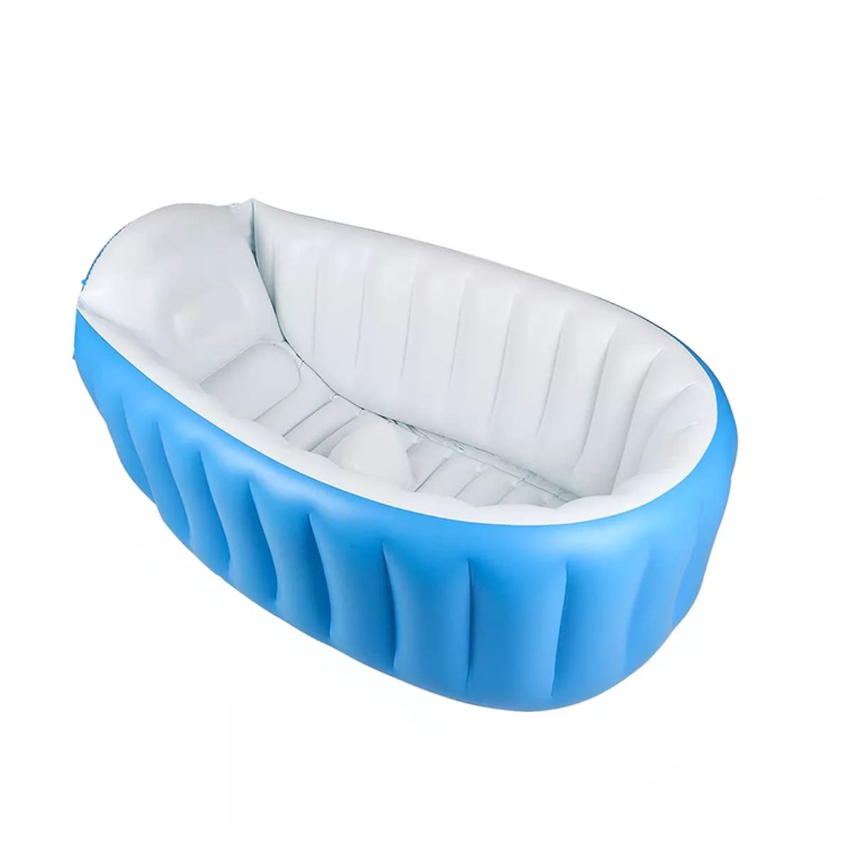 GENERICO - Bañera inflable plegable para bebés con bomba de aire celeste