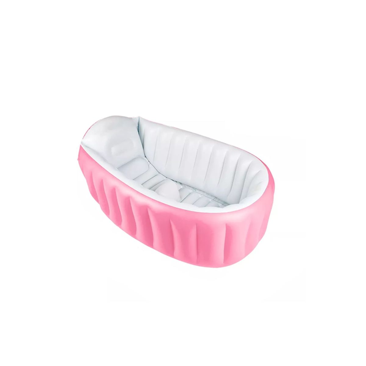 GENERICO - Bañera inflable plegable para bebés con bomba de aire rosado