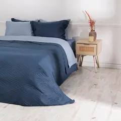 MASHINI - Set Quilt Cordoba + Sábanas 2 Plazas Microfibra Quilt Liso