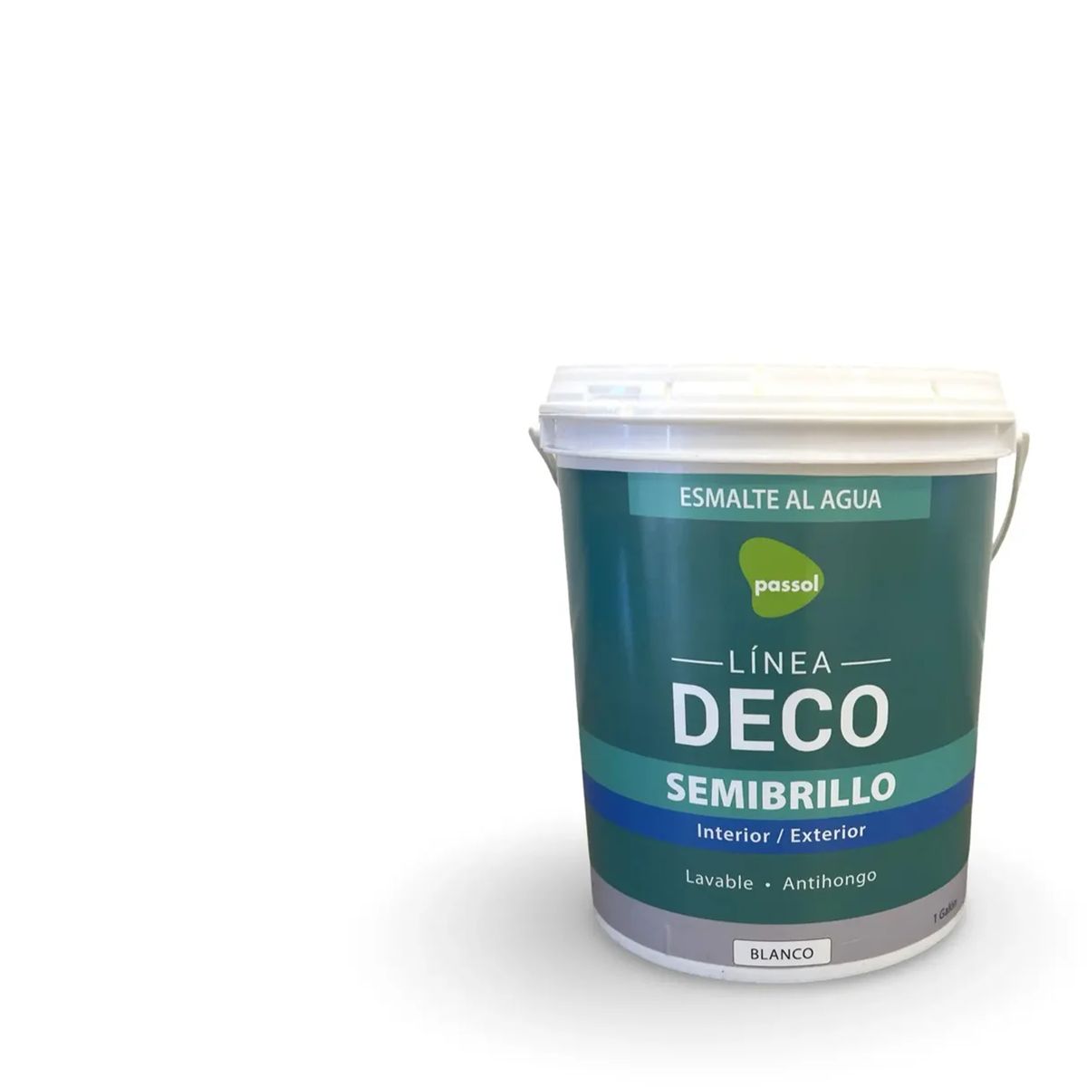 PASSOL - ESMALTE AL AGUA BLANCO SEMIBRILLO GALON