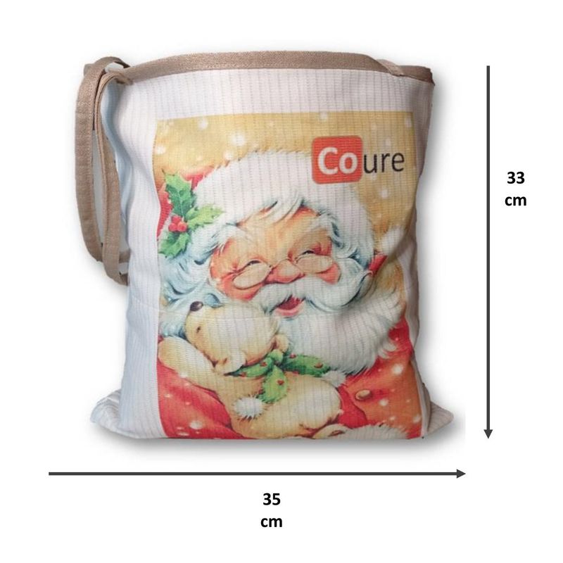 DCOBRE - Bolso Reutilizable en Cobre Santa fondo naranja