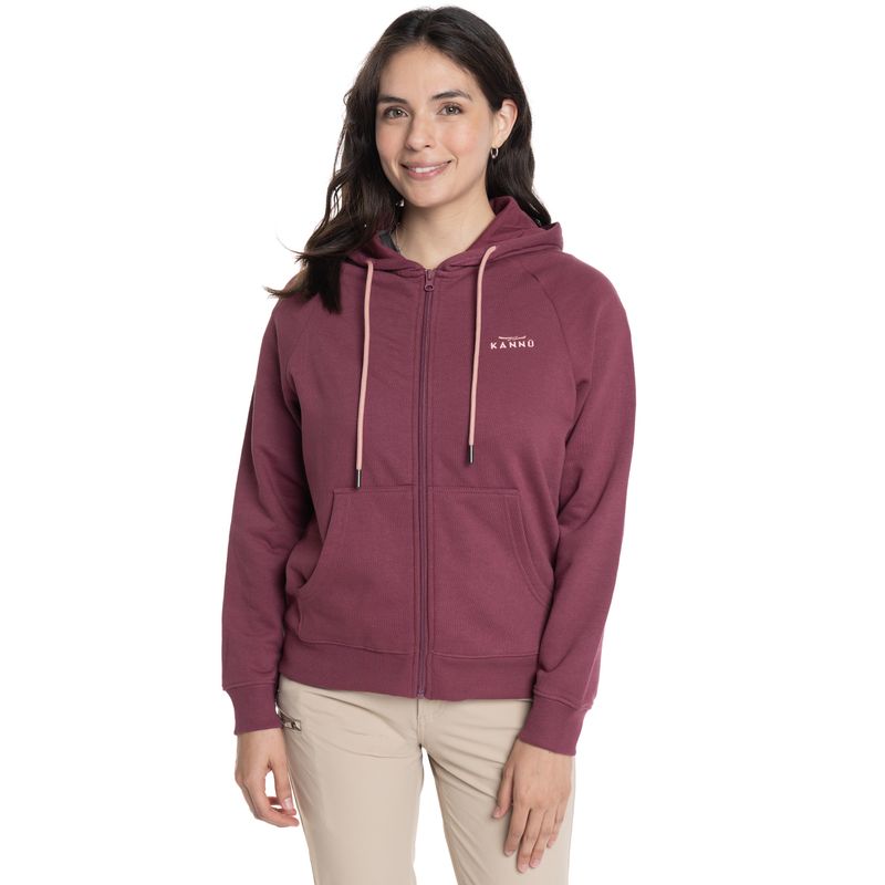 KANNU - Poleron Casual Para Mujer Full Zipper Coigue Kannu Manga Larga