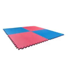 GENERICO - Pack 4x Tatami 1x1 grosor 25cm - RojoAzul