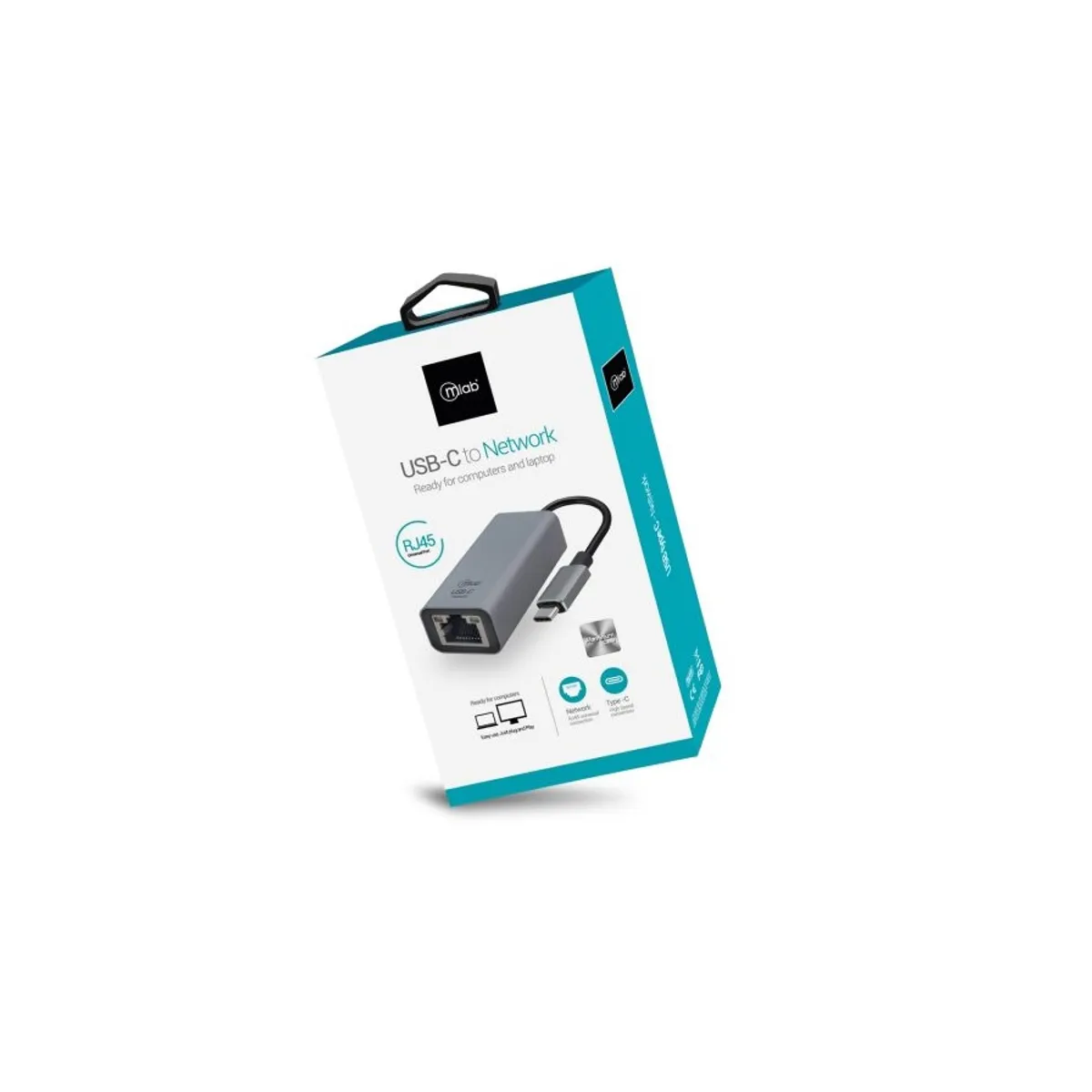 MICROLAB - Adaptador tipo C a RJ45 Microlab 8861