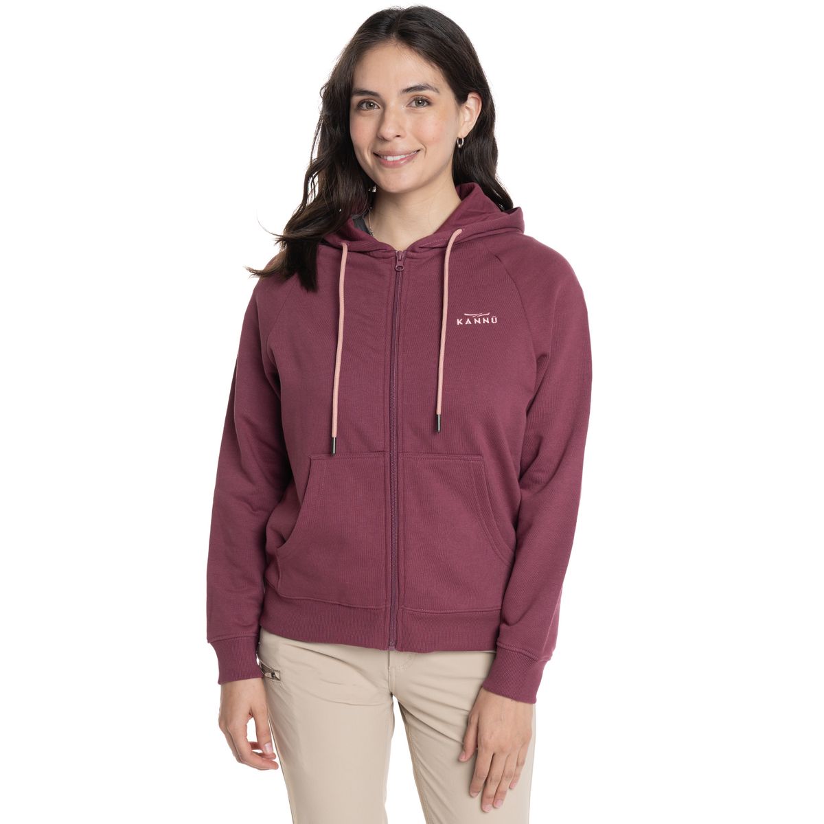 KANNU - Poleron Casual Para Mujer Full Zipper Coigue Kannu Manga Larga