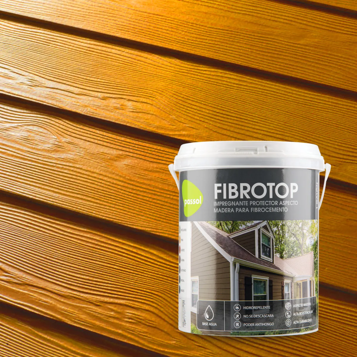 PASSOL - Impregnante para Siding de Fibrocemento color Pino 1 galon