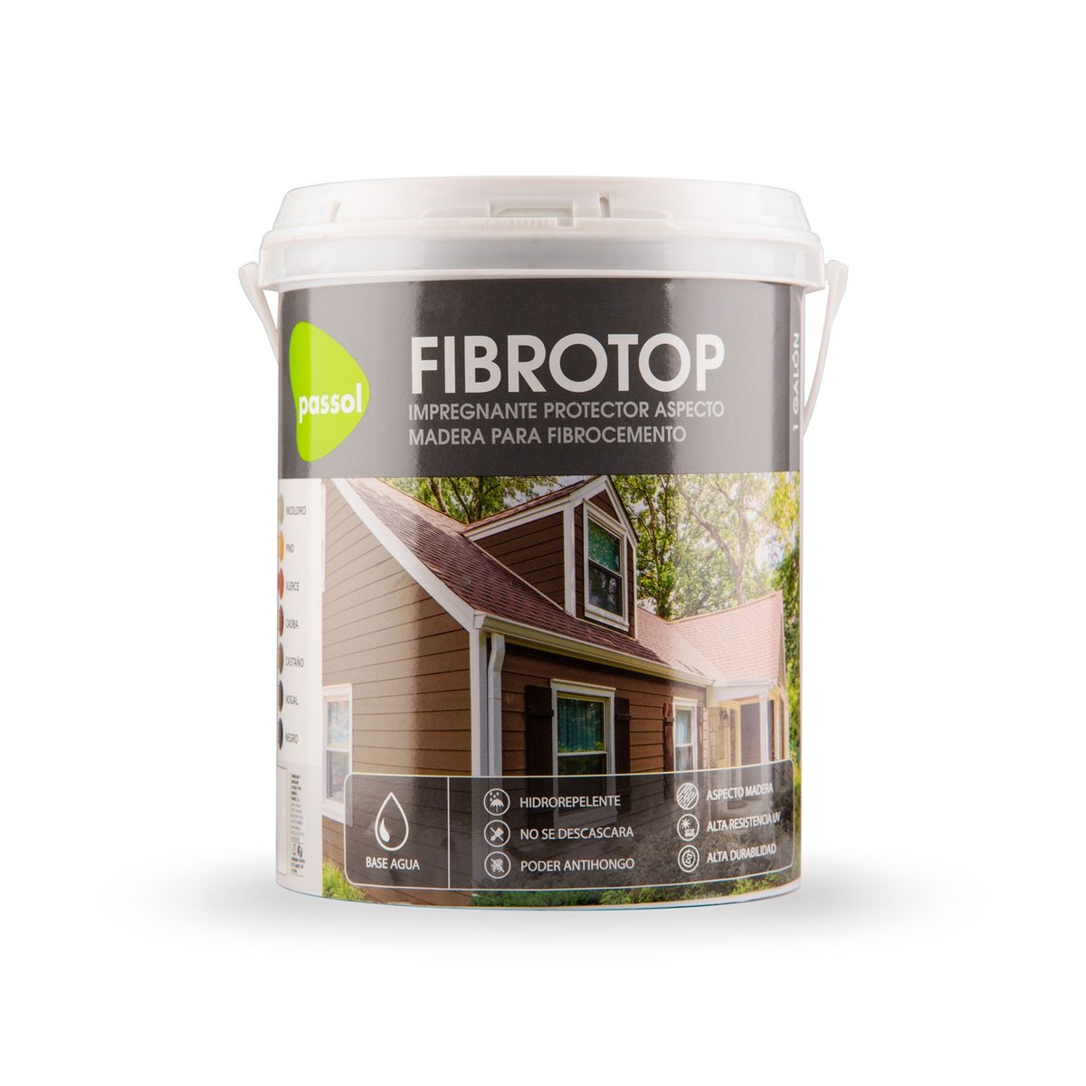 Impregnante para Siding de Fibrocemento color Incoloro 1 galón, marca PASSOL - Foto Principal