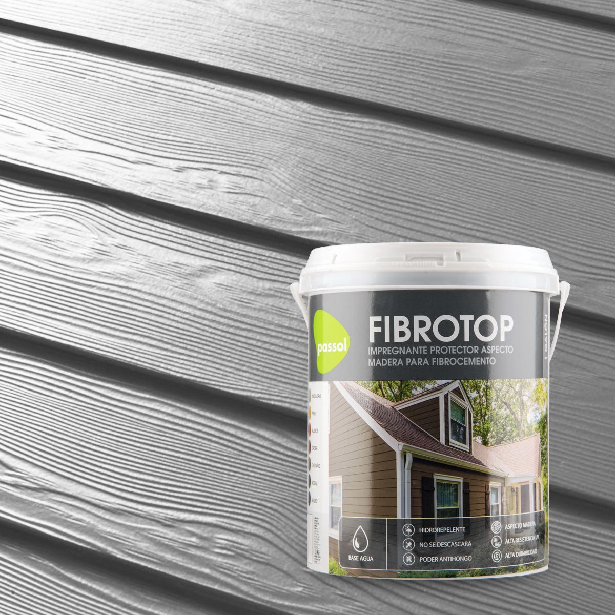 Impregnante para Siding de Fibrocemento color Incoloro 1 galón, marca PASSOL - Foto 2