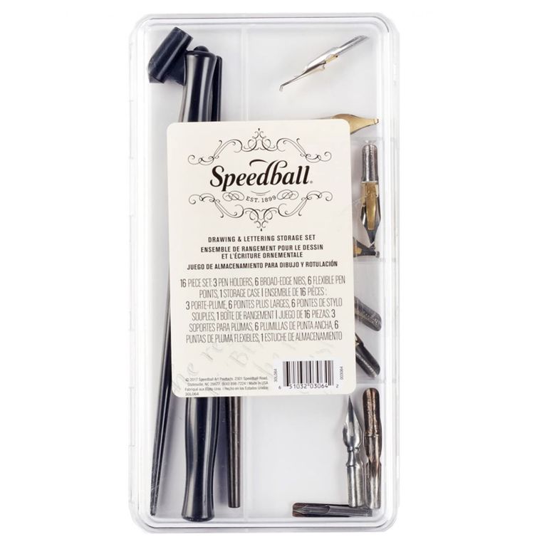 SPEEDBALL Set De Plumillas De Dibujo Y Lettering Speedball | Falabella ...