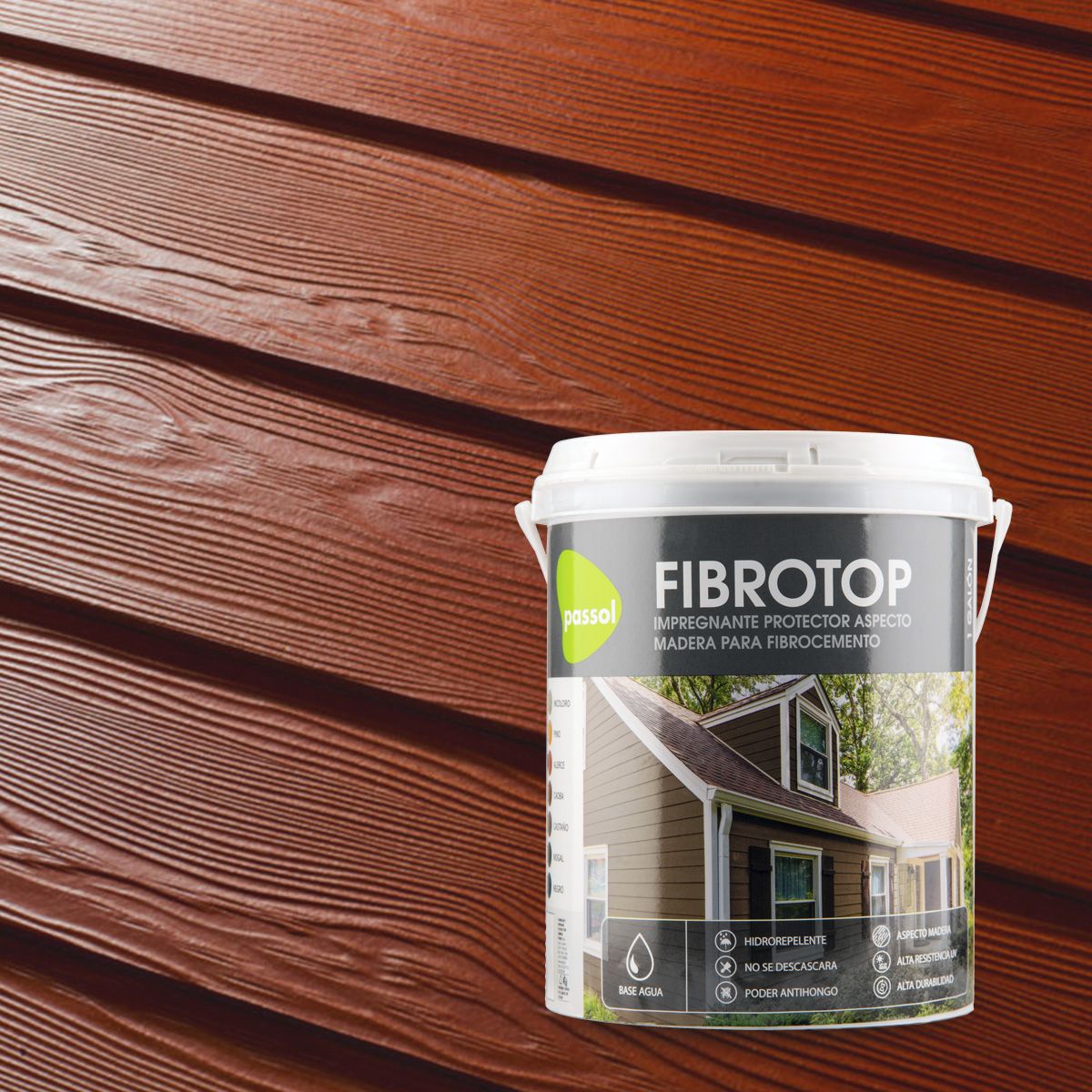 PASSOL - Impregnante para Siding de Fibrocemento color Alerce 1 galón