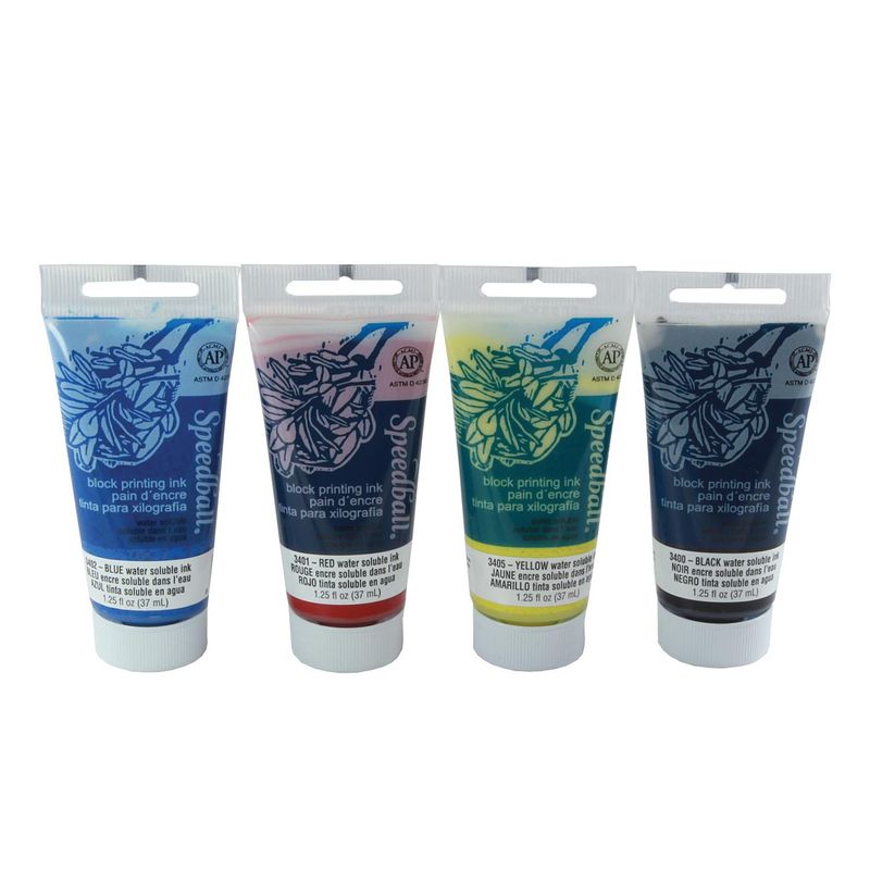 SPEEDBALL - Set 4 Tintas Acrílicas De 37ml Para Grabados Speedball