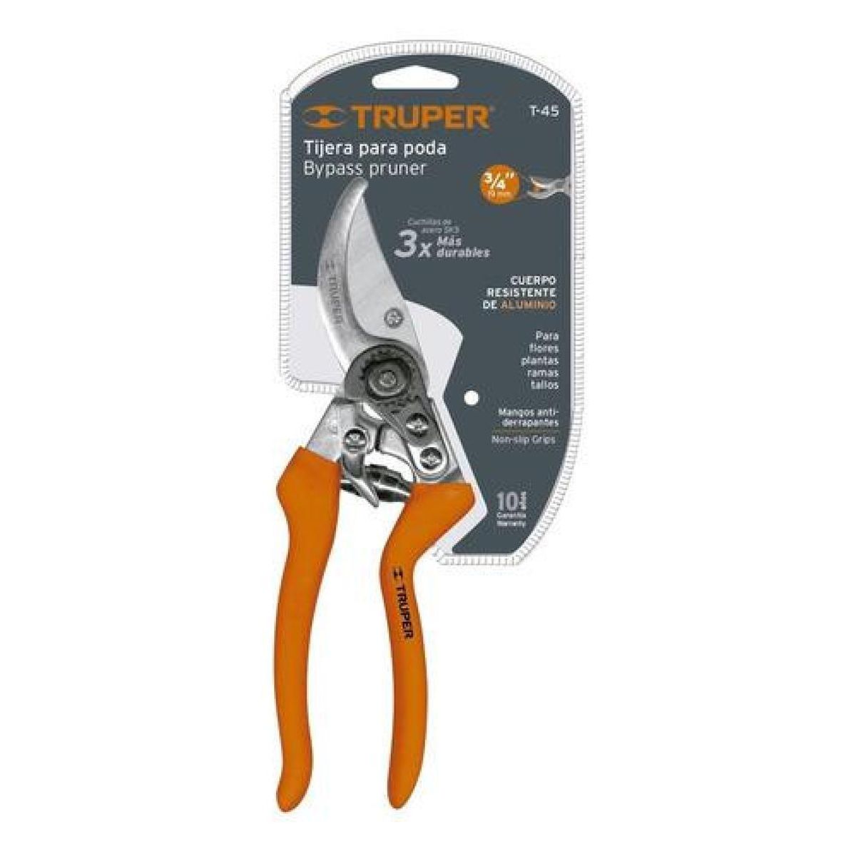 Tijera Podar Profesional Cuchilla 812 T-45 Truper Jardin - Multicolor, marca TRUPER - Foto 2