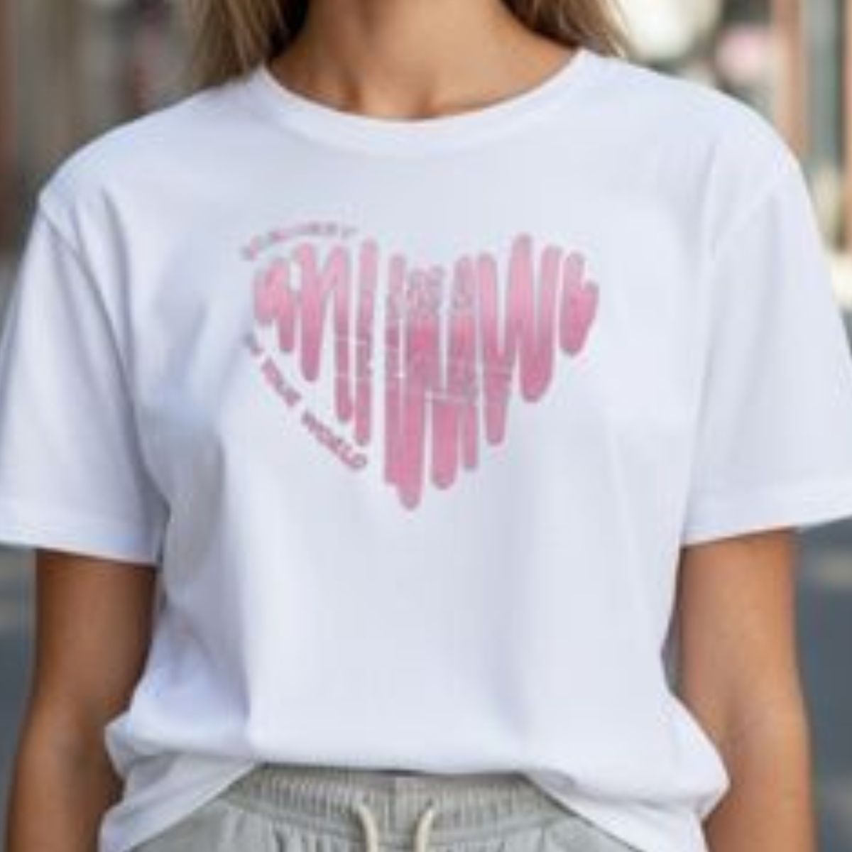 LIKE SHOP - Polera Mujer Manga Corta Cuello Polo Colores Diseño Corazon 9087