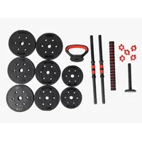 Set Mancuernas Barra Kettlebell Ajustable 3en1 Armable 20kg