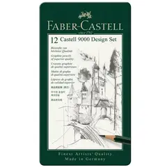 FABER-CASTELL - Lápices Grafito 9000 (5B-5H) 12 ud