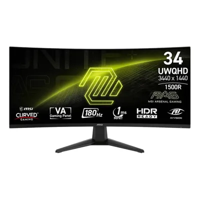 Msi Monitor Gamer Mag 346Cq 34, Curvo, 180Hz, 1Ms