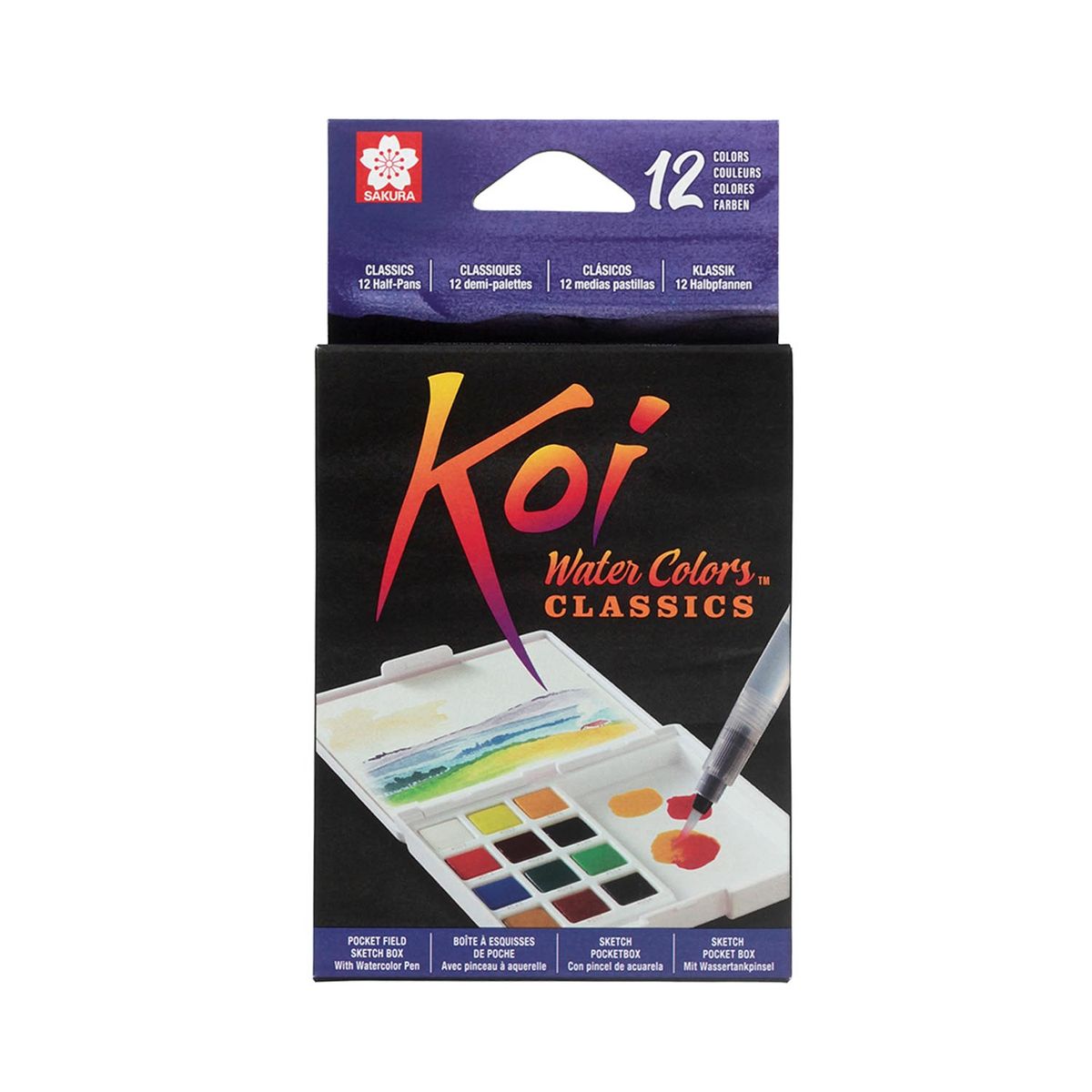 SAKURA - Sakura Koi Acuarela + Waterbrush  12 Colores