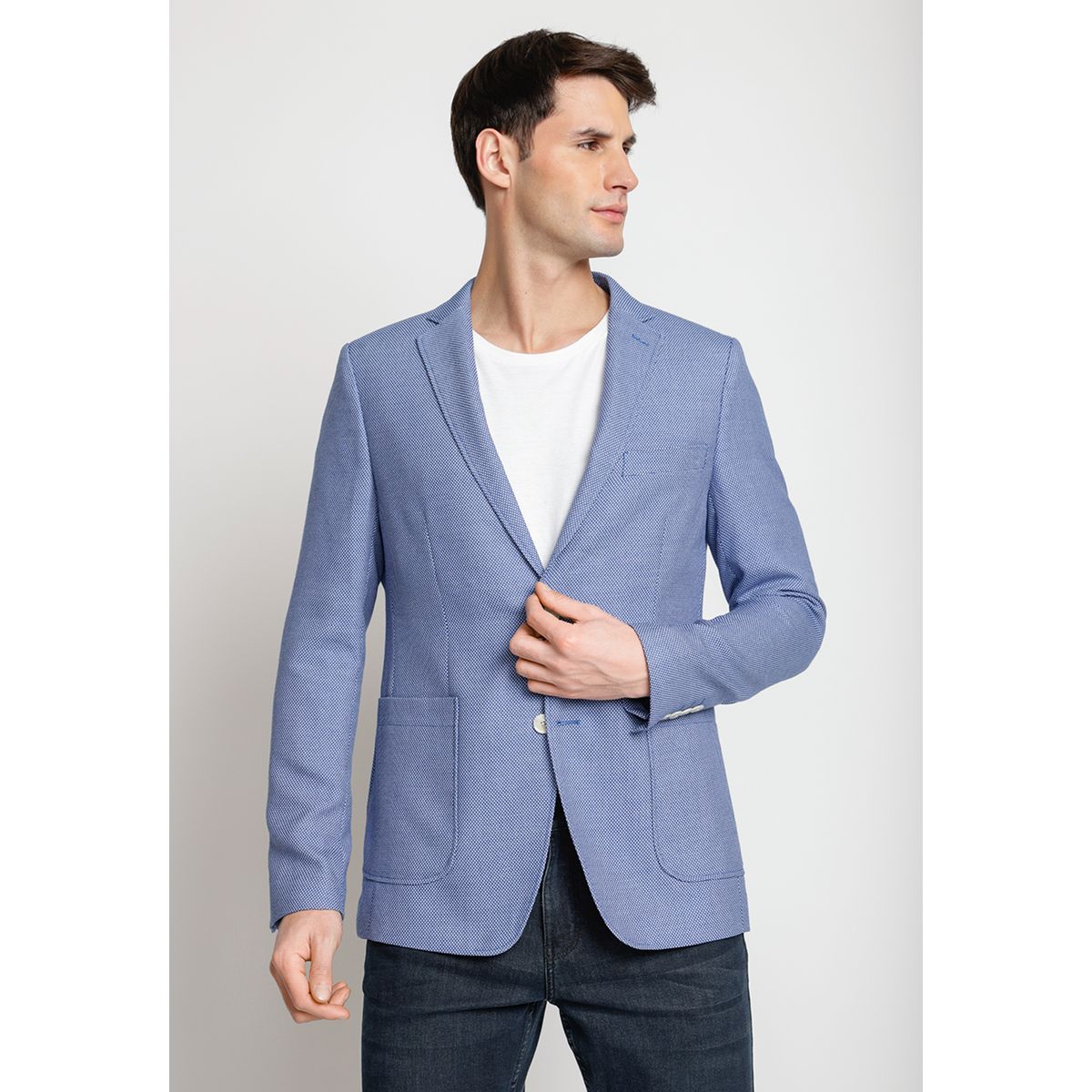 PERRY ELLIS - Chaqueta Hombre Casual Azul