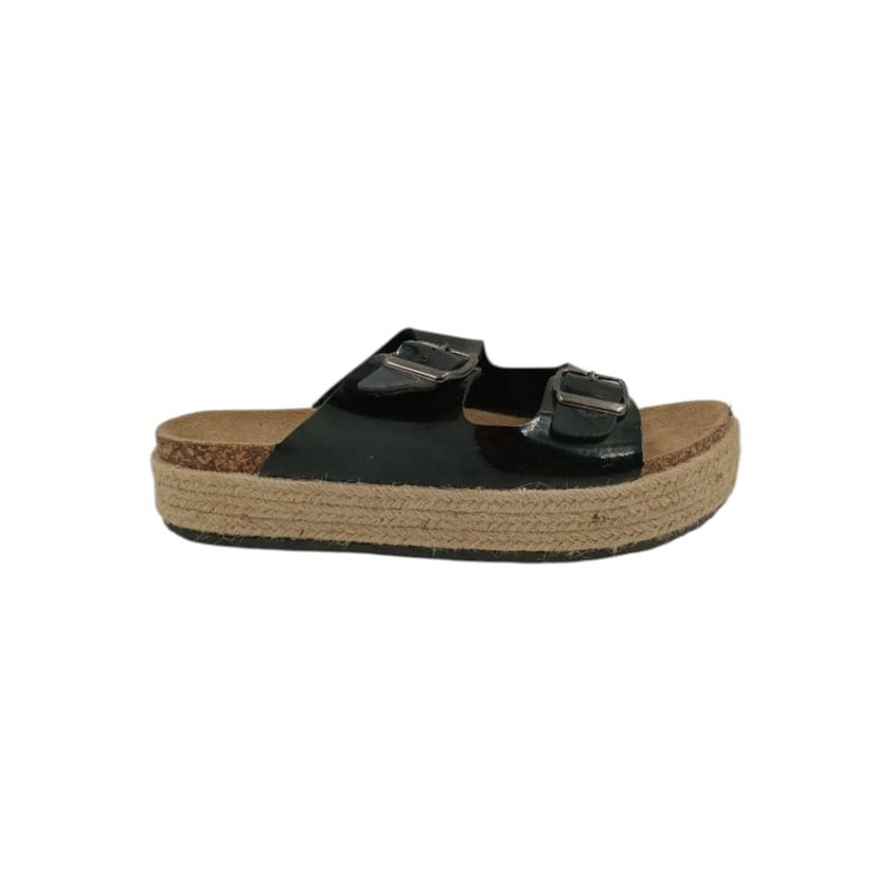 HERIEL - Sandalia Negra Plataforma Mujer