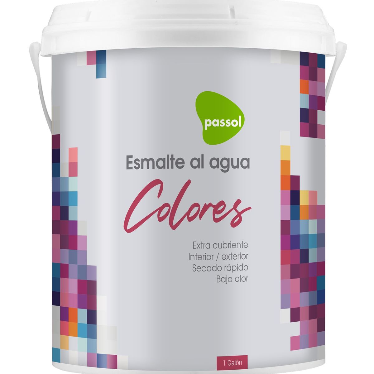 Esmalte al Agua color Gris Acero Mate 1 galón, marca PASSOL - Foto Principal