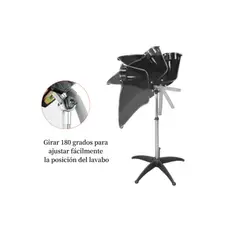 GENERICO - Lavapelos Lavacapezas Portatil Negro facil armado sin deposito