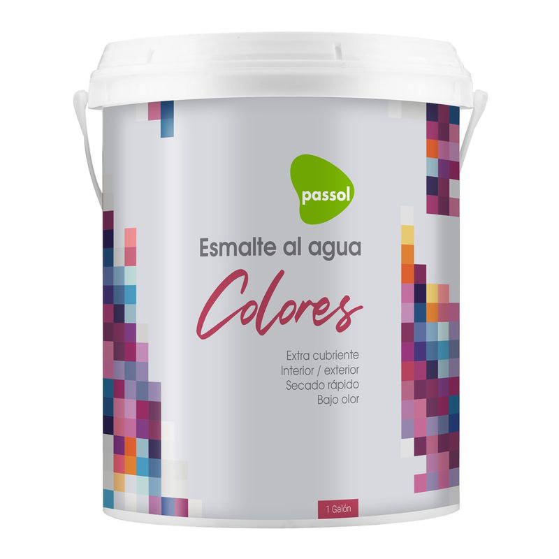 PASSOL - Esmalte al Agua color Celeste mate 1 galón