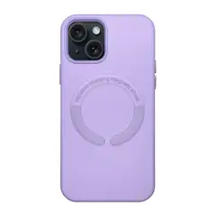 KBOD - Carcasa Antigolpes de Cuero Magnetic Para iPhone 15 Lila