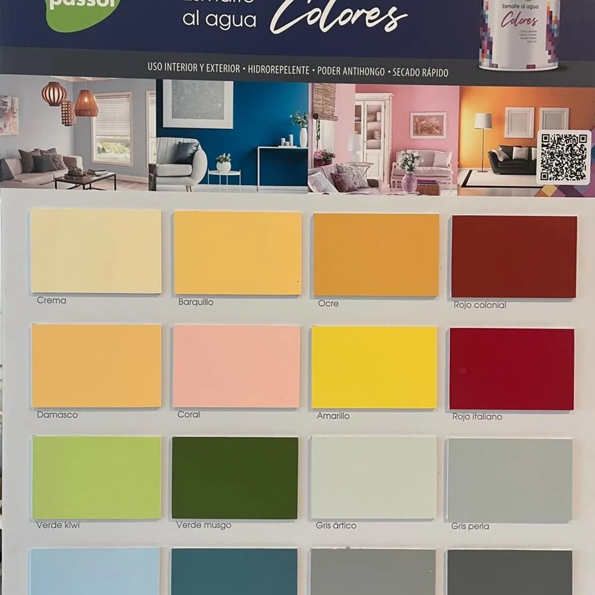 PASSOL - Esmalte al Agua color Crema mate 1 galón