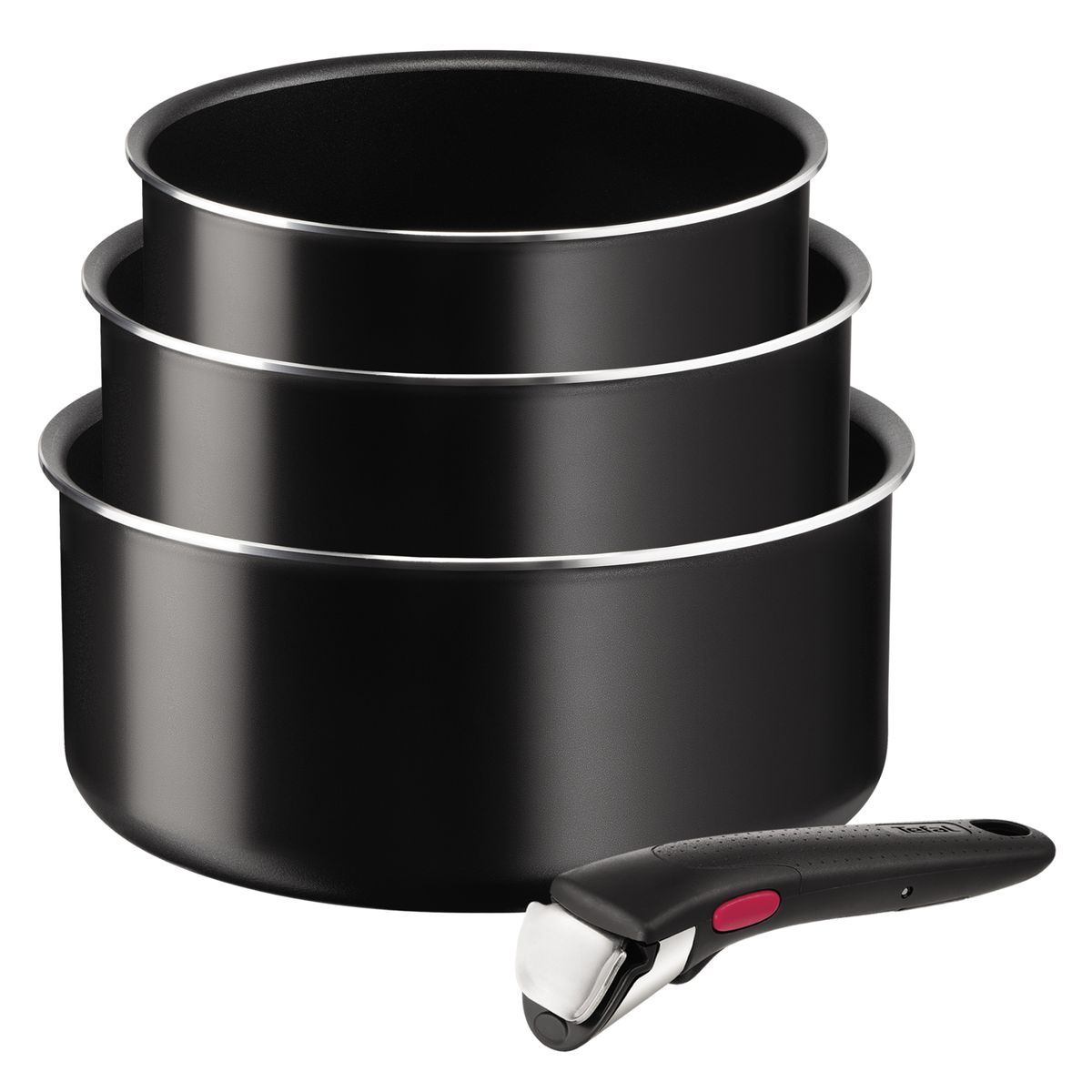 TEFAL - Set 3 ollas antiadherente 16/18/20 cm + mango Ingenio Tefal
