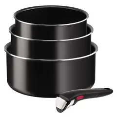 TEFAL - Set 3 ollas antiadherente 16/18/20 cm + mango Ingenio