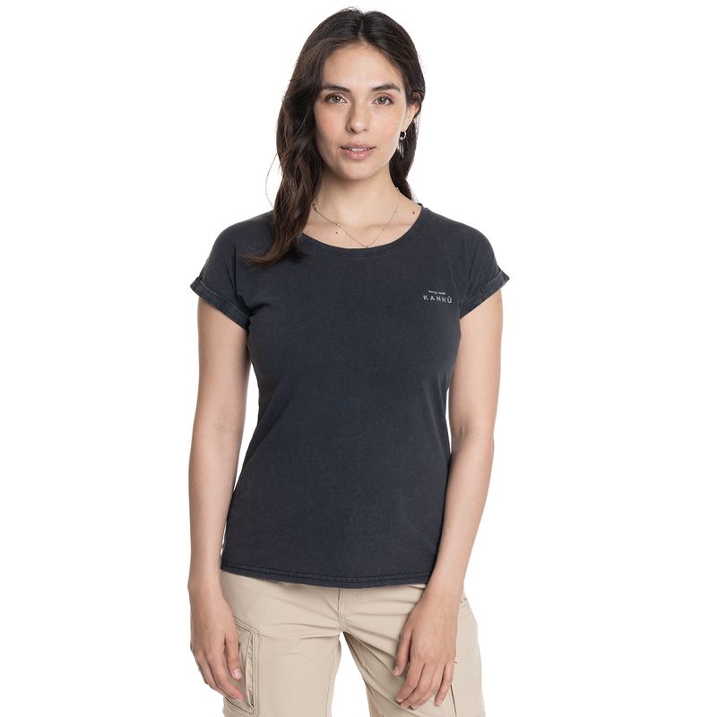 KANNU - POLERA MUJER MANGA CORTA LOGO