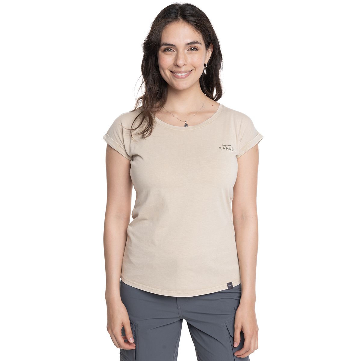 KANNU - Polera Casual Para Mujer Manga Corta Con Logo Kannu